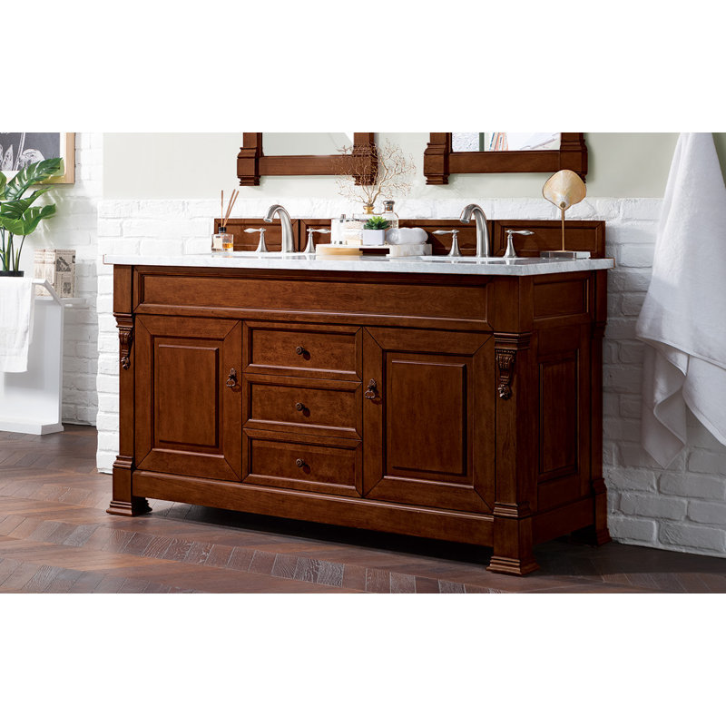Darby Home Co Vivanco 60'' Freestanding Double Bathroom Vanity with Vanity Top & Reviews Wayfair